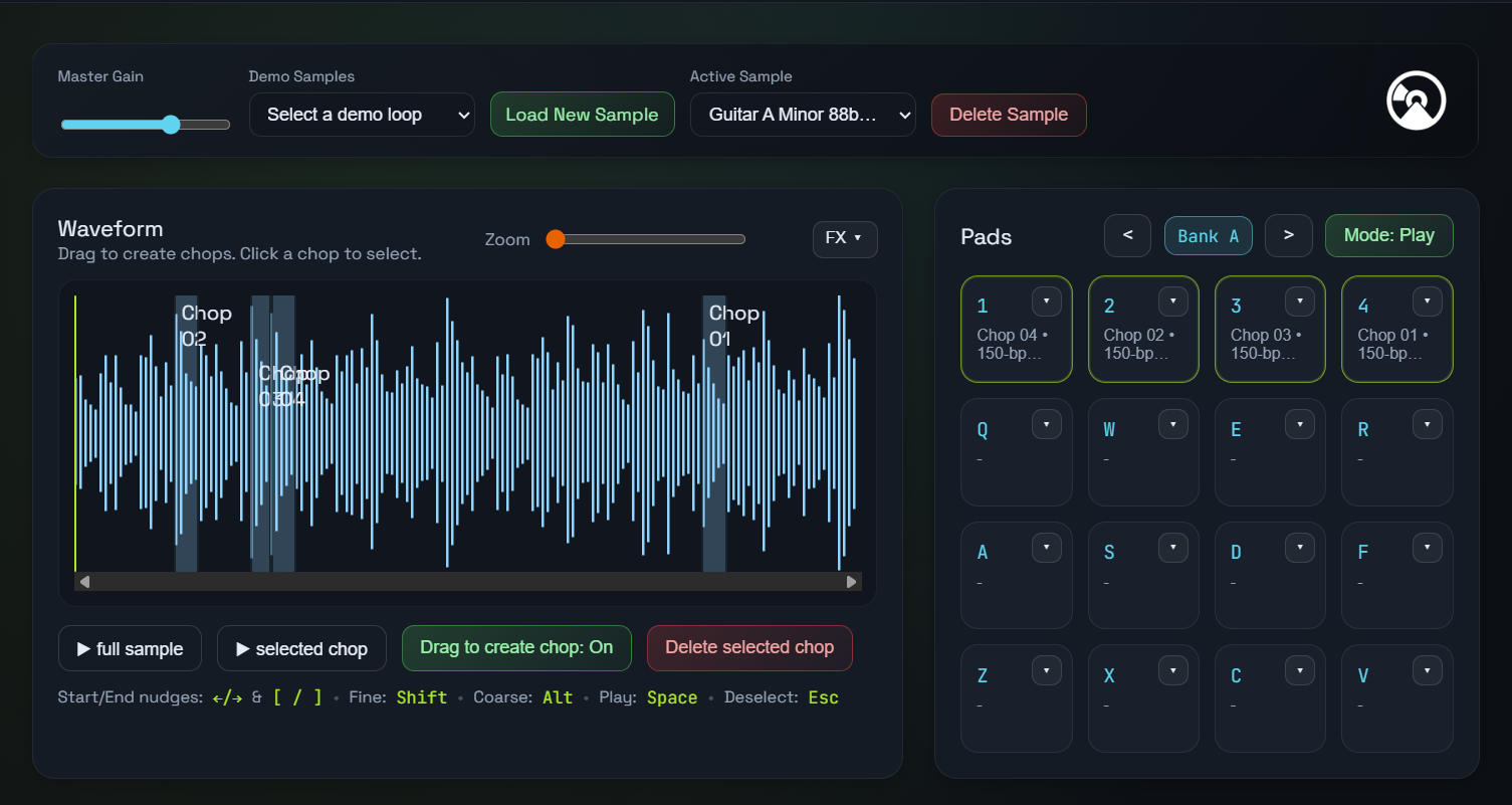 Looptop Software Interface - Loaded